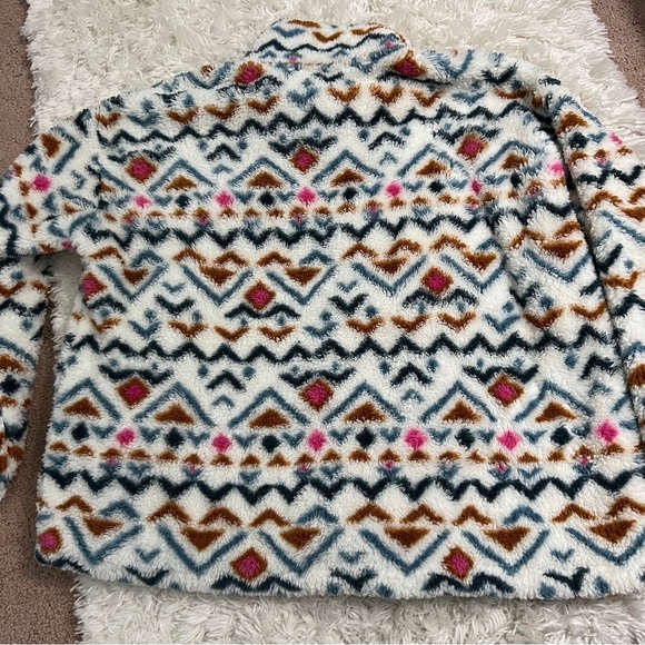 Eddie Bauer Multicolor Aztec Patterned 1/2 Zip Fleece Pullover Size XXL - Picture 8 of 8